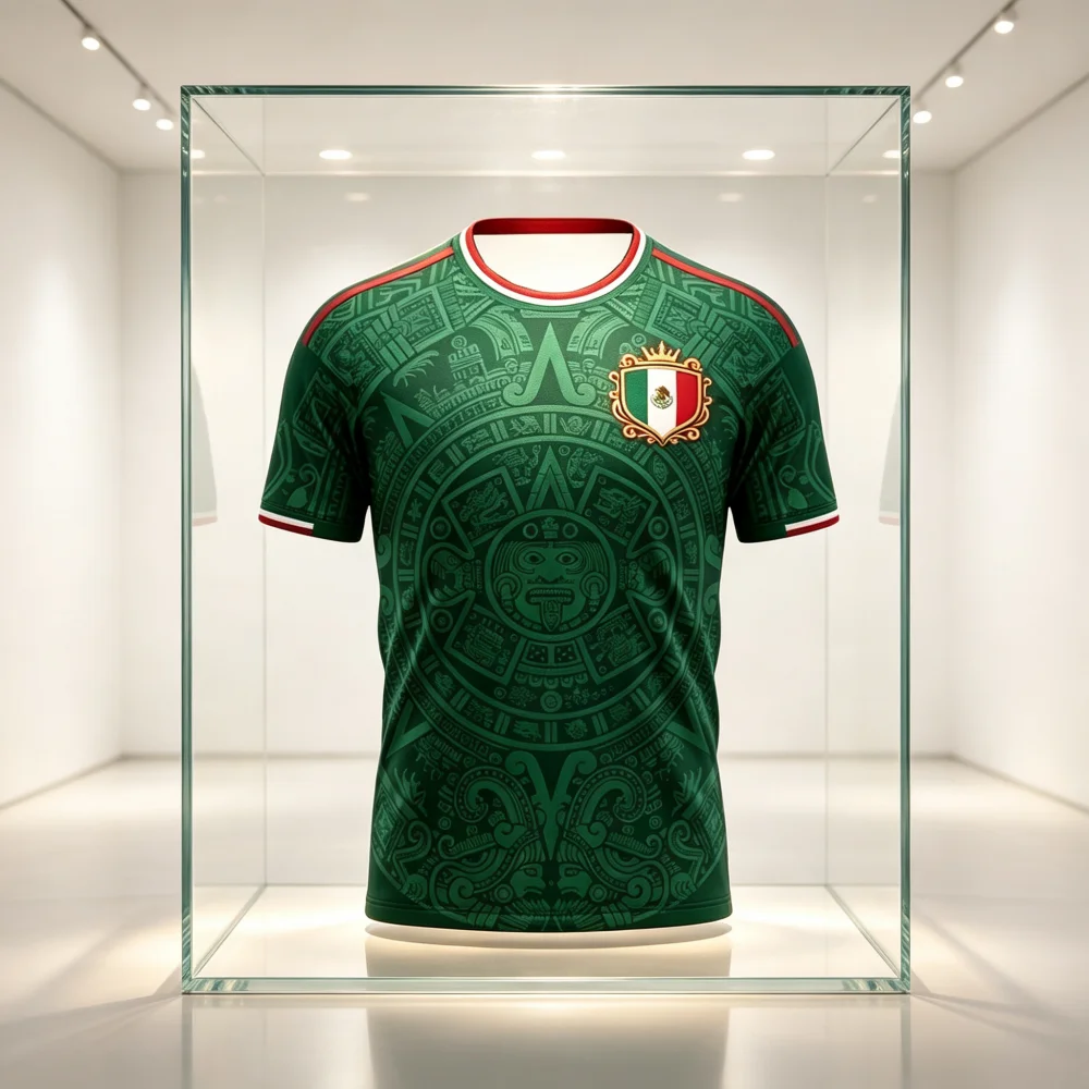 2026 Mexikanisches Design Fußballtrikot Fanfreundlich Komfortabel Bestseller Atmungsaktiv Schnelltrocknend Lässige Sport-Familien-Kinder-T-Shirts – Detail 1