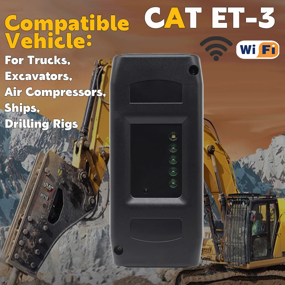 Software 2019A ET3 Adapter For CAT Truck Diagnostic Tool Communication 317-7485 With Wifi Usb ET3 Heavy Duty Scanner