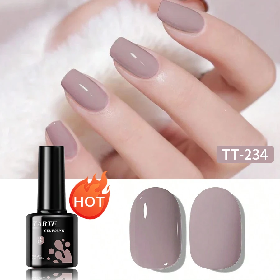 TARTU 8ml Gel Unha Polonês Cáqui cinza marrom Nu Nails Art Soak Off UV/LED Manicure Beautylux Vernis Esmalte Semi Permanente
