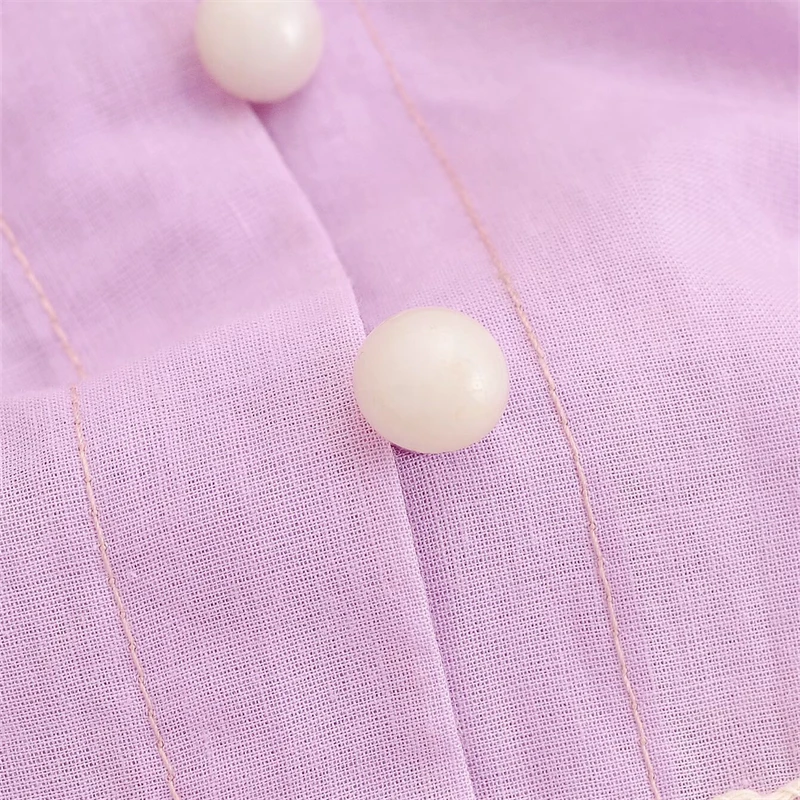 KEYANKETIAN خريف جديد المرأة الجولة الرقبة الرباط تعادل فانوس الأكمام جوفاء المطرزة قميص المرأة