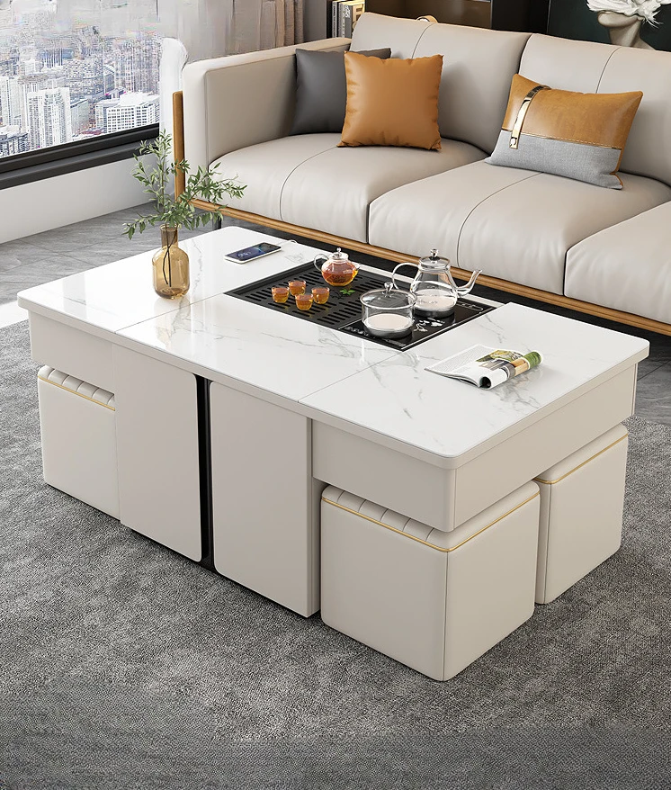 

Multifunctional tea table, intelligent electric lifting and integrated tea brewing