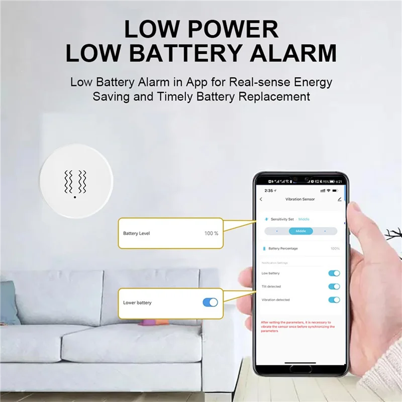 【HASD】3X Tuya Zigbee Smart Vibration Sensor Tilt Detector Home Security Protection Smart Life App Real-Time Monitor Alarm