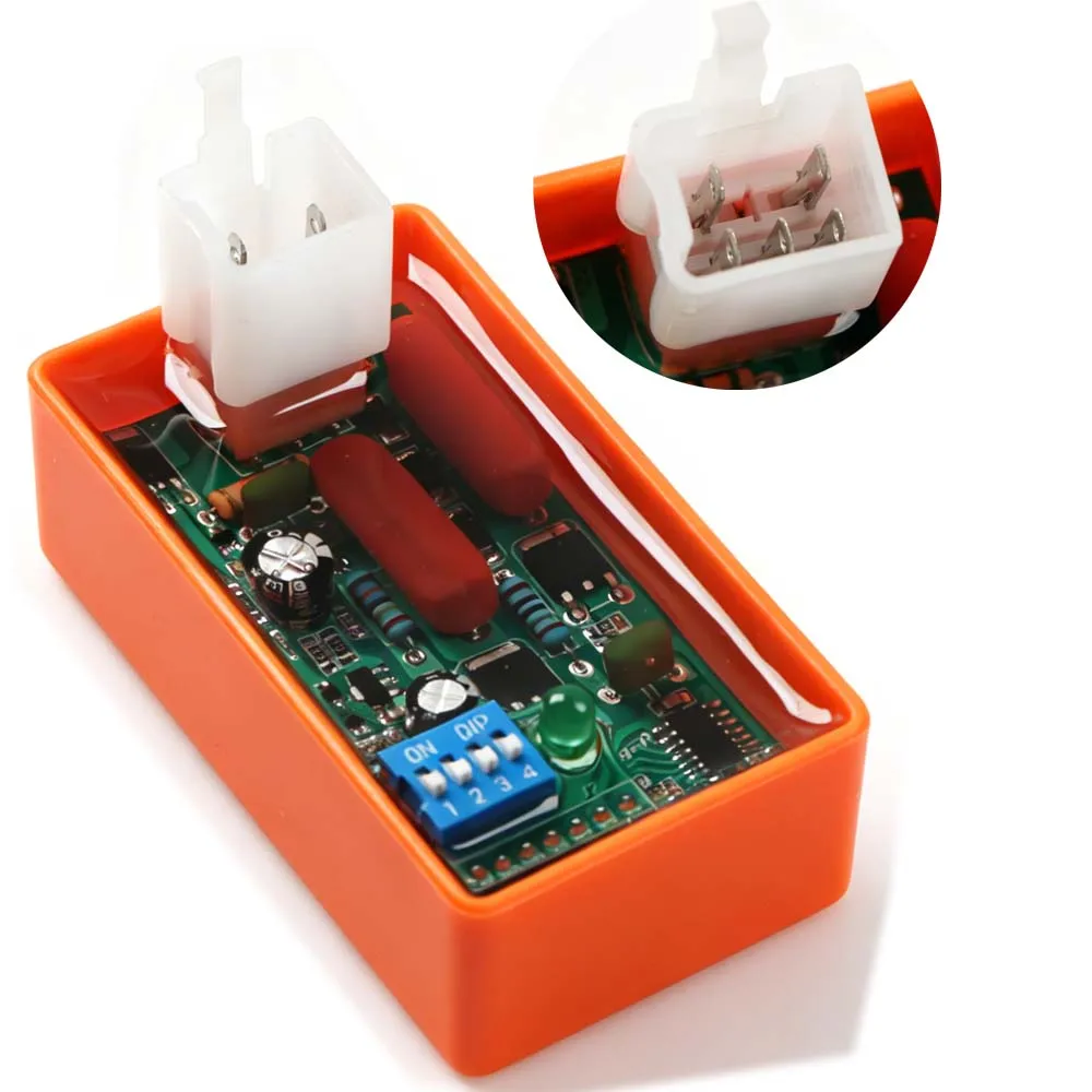4/5/6 pin AC DC Motorfiets Lgnition CDI met DIP-schakelaar Snelheid beperkt 4000-12000 voor 50-250CC Dirt Pit Bike ATV Scooter YX150