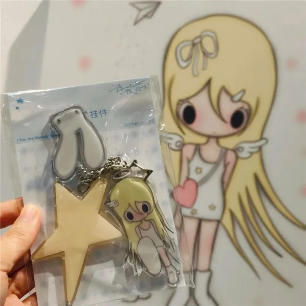 Ye You Shang Qiu Periphery You're Already Doing Well Around Here Cute Umbrella Wings Keychain Pendant Acrylic Jewelry Accessory