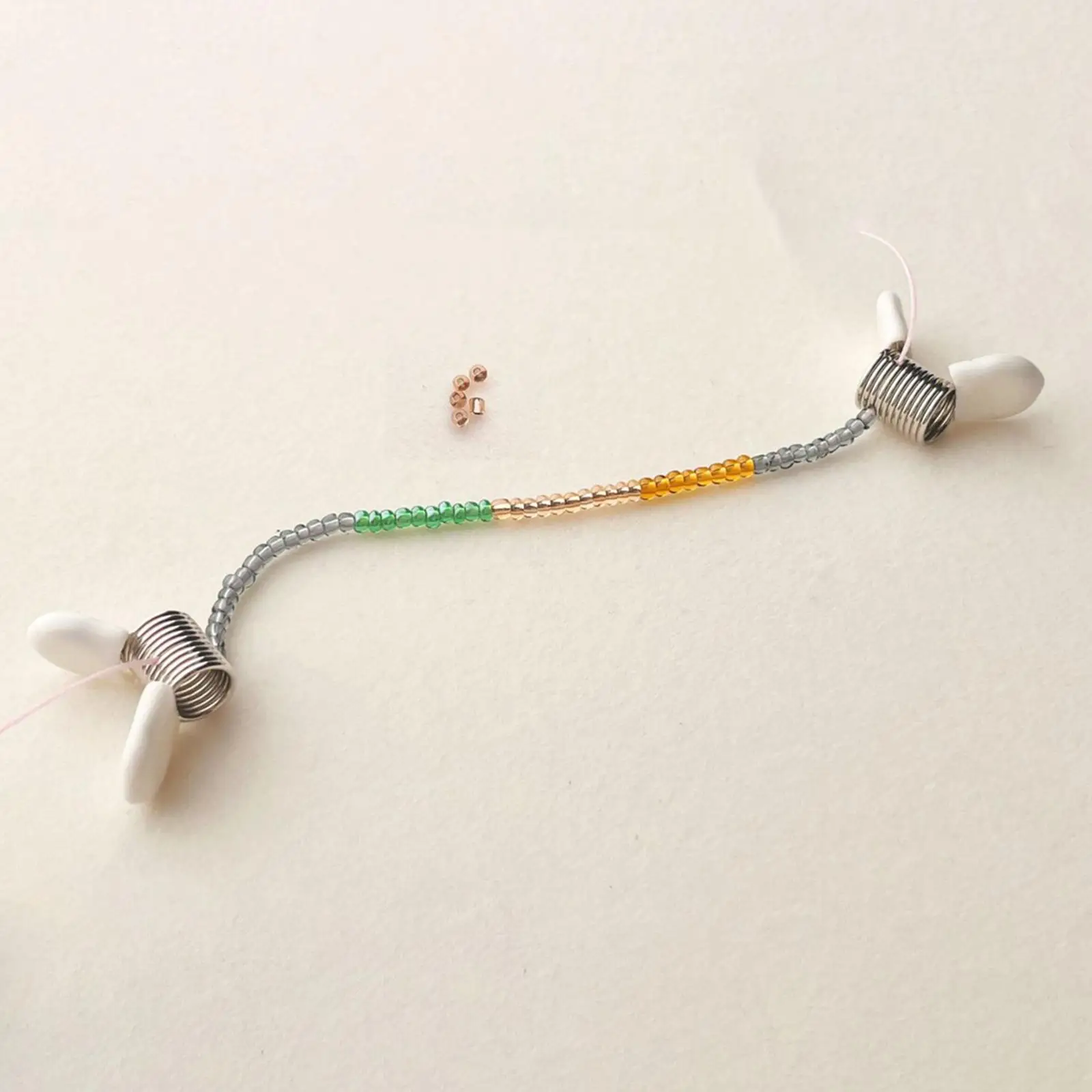 2pcs Bead Stoppers for Jewelry Making Spring Clip Stainless Steel Clamp Bead Securing Tool DIY Bracelet Necklace Stringing Kit