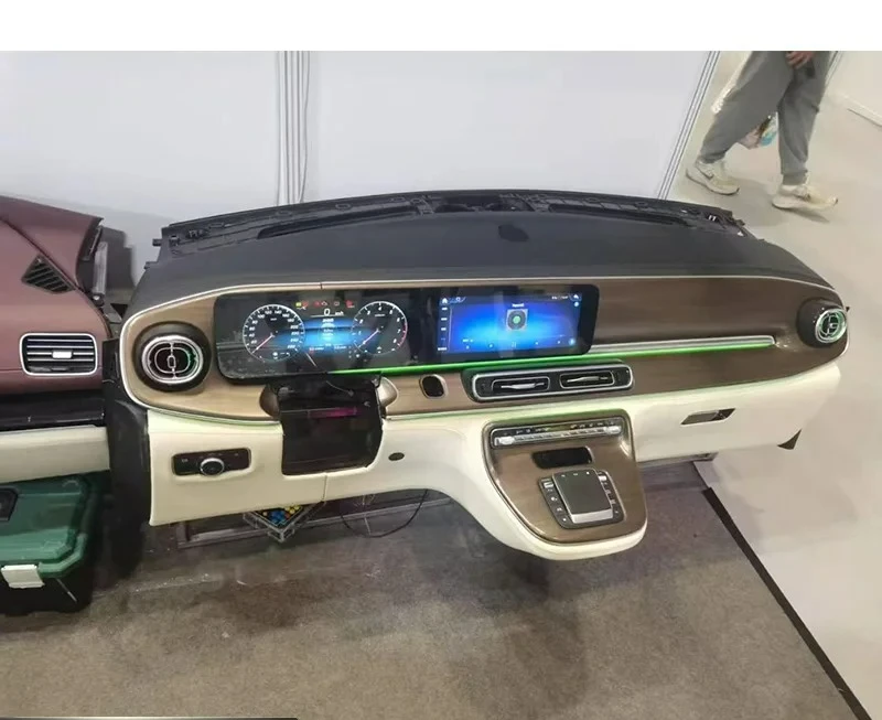 For V Class W447 to W448 Interior Upgrade Kit Full LCD Screen Air Vent Ambient Light 1:1 Facelift Fit Vito V250 V260