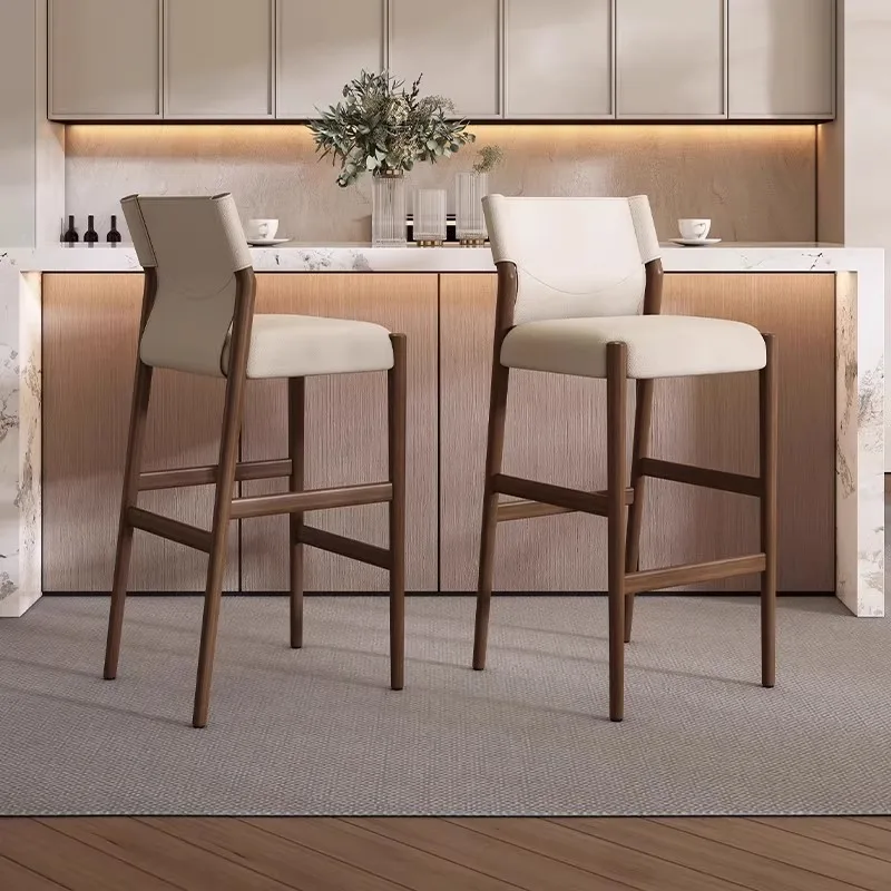 

Makeup Cloth Bar Chair Backrest Comfortable Nordic Wooden Foldable Chairs Ergonomic Accent Luxury Sillas De Bar Club Furniture