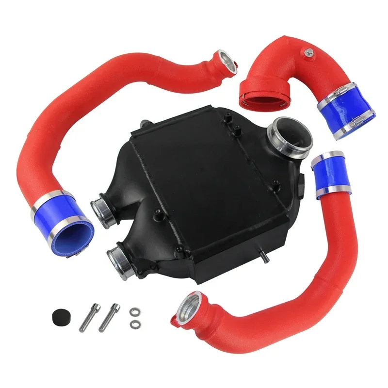

Performance Top Mount Intercooler+2.25'' Upgrade Charge Pipes Kit For BMW M2 F80 M4 F82 F83 S55 15-20 Aluminum Red/Black/Blue