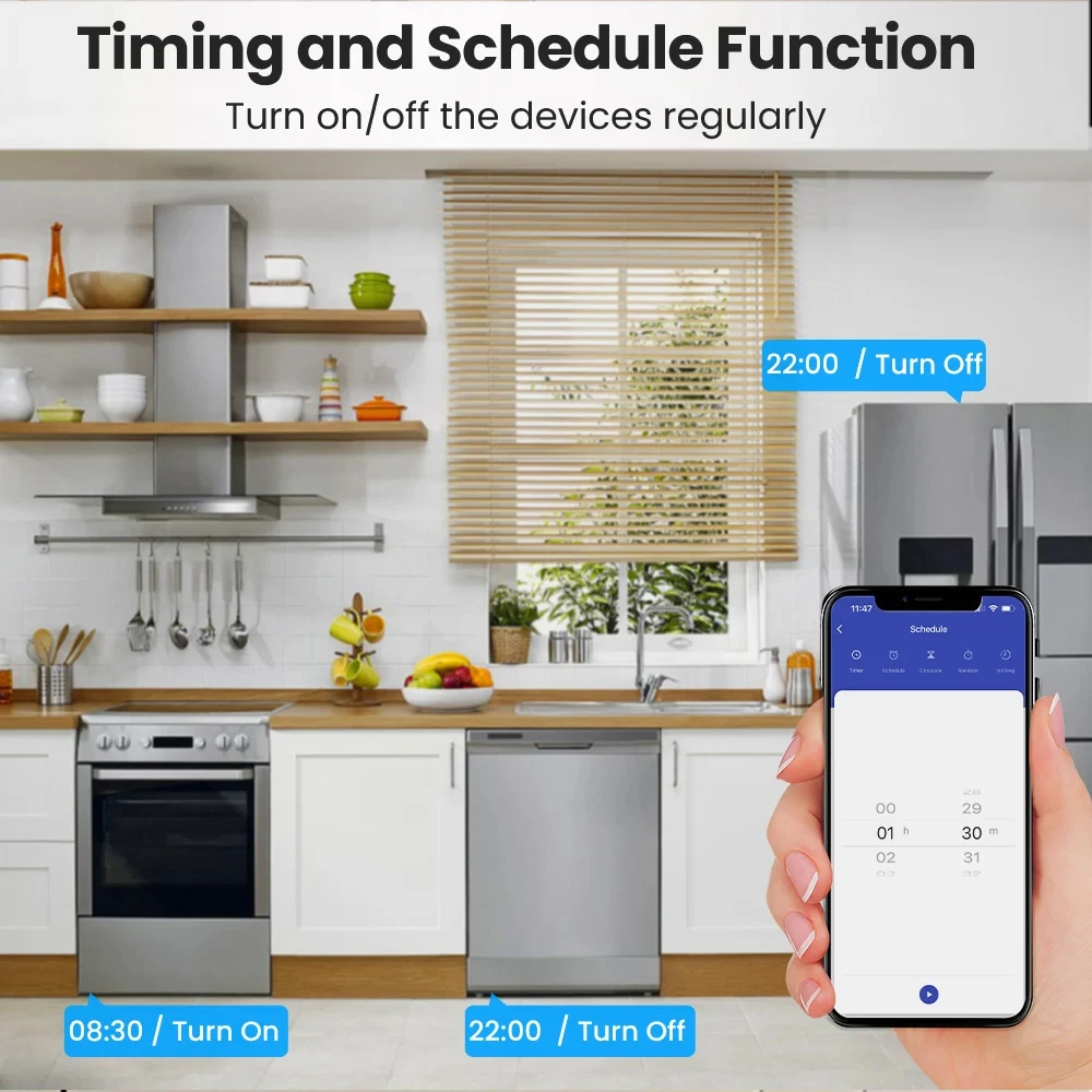 AVATTO WiFi Smart Brazil Plug With Power Monitor 16A/20A With USB Type C Smart Socket Outlets Works With Alexa Google Home