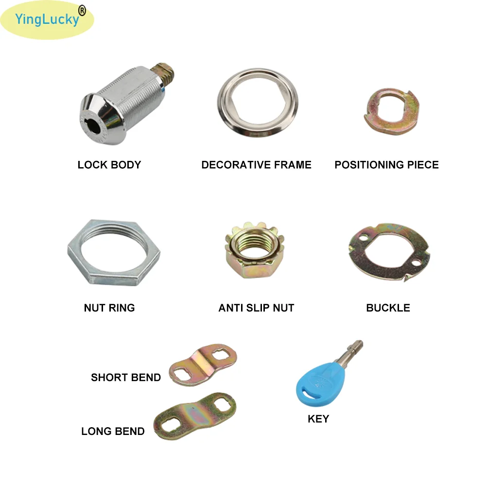 Serrure d'arcade courte avec même numéro prédire, boîte à outils de porte de caisse, serrures tubulaires à came, pièces de machine d'arcade, 2 pièces