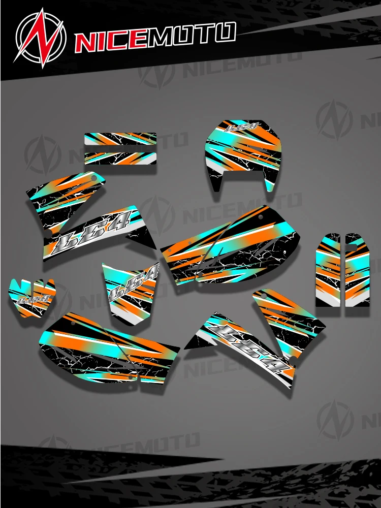 Motocykl graficzne tło kalkomania dla KTM LC4 Enduro1998 1999 2000 2001 2002 2003 2004 2005 2006 2007 — 2