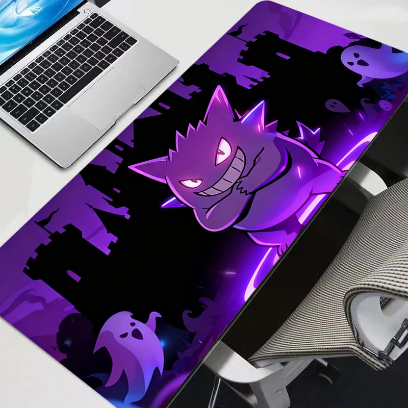 Large E-sports Mouse Pad Smooth Flexible Rubber Gamer PC Computer P-Pokemons Gengar Keyboard Pad For CSGO Kawaii Mosuepad