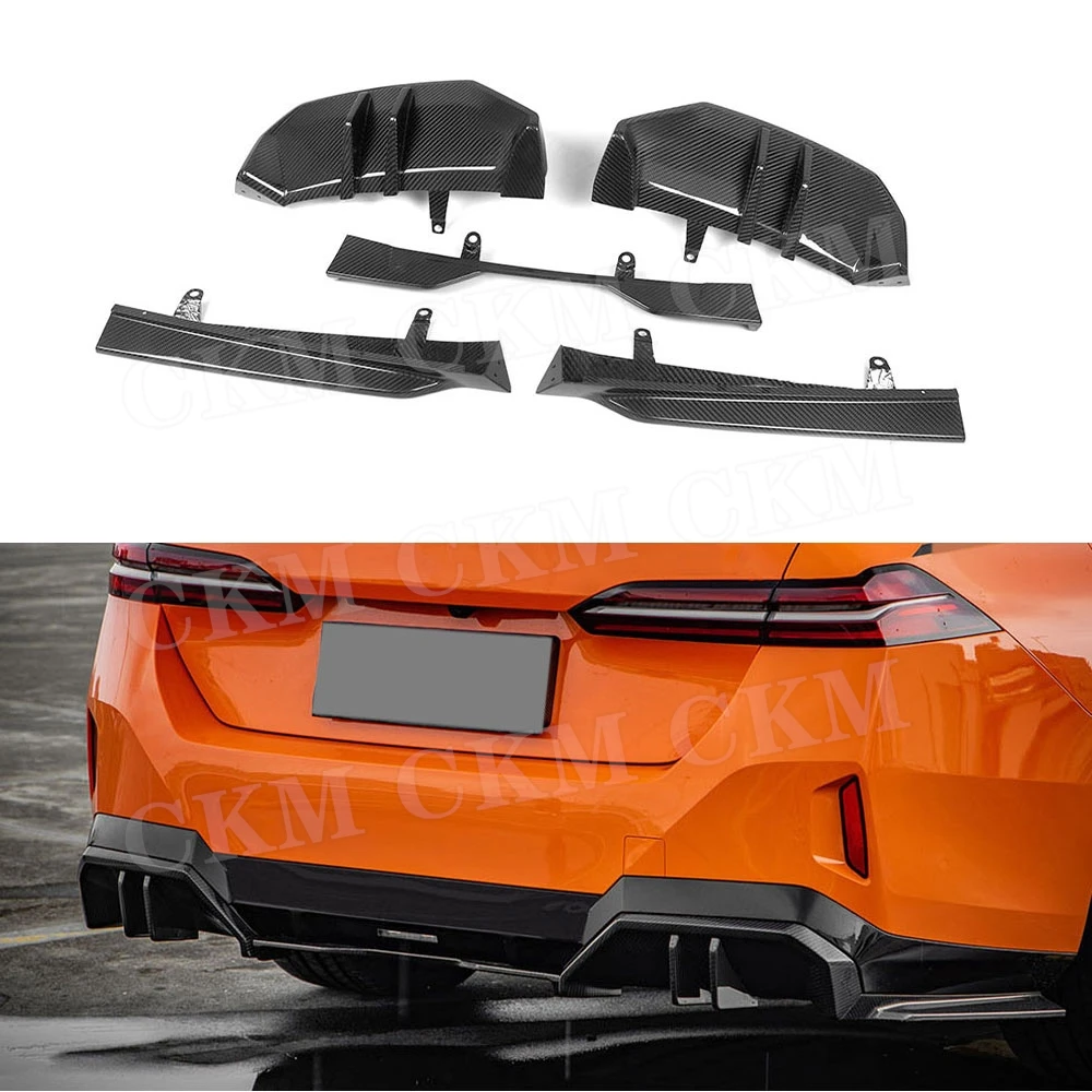 Carbon Fiber Front Bumper Lip Chin Spoiler Body Kits for BMW 5 Series G60 M Sport 2024+ FRP Front Bumper Extension Accessories