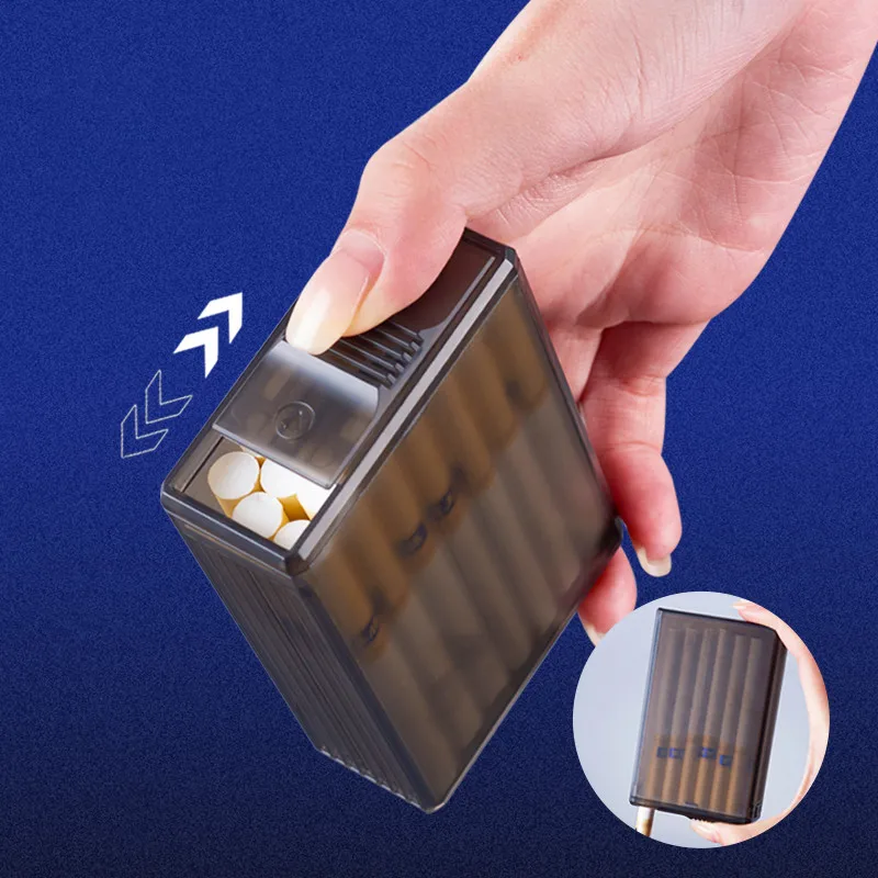 Cigarette Case Transparent Waterproof Plastic Cigarette Holder Pocket Storage Box Hold 20pcs Cigarettes Whole Pack Smoking Box