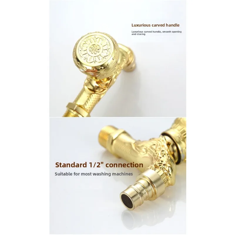 

Настенный винтажный смеситель для холодной воды, кухонный смеситель в европейском антикварном стиле