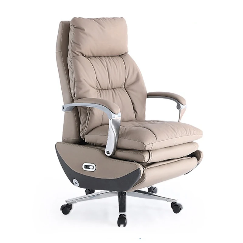 Electric office chair, reclining chair with footrest, tall office chair with self-attaching armrests office chair PC