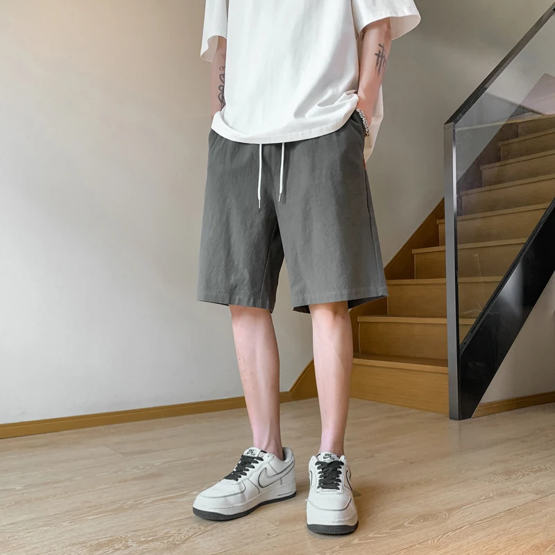 

Cotton Linen Men's orts Summer Linen Five-Point Beach Pants Loose Casual Mid-Length Loose Fit Youthful Energy Sle