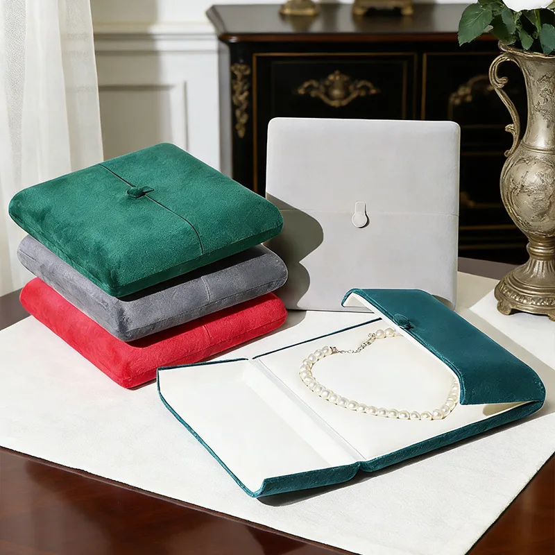 

Подарочный набор: бархатная шкатулка для жемчужного ожерелья, премиум-футляр для хранения цепочек и подвесок, упаковка для ювелирных изделий, шкатулка для украшений с двойным открыванием