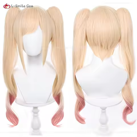 Anime Maid Kitagawa Marin Cosplay Wig Marin Kitagawa Cosplay Blonde Pink Ponytail Wig For Women Heat Resistant Synthetic Hair