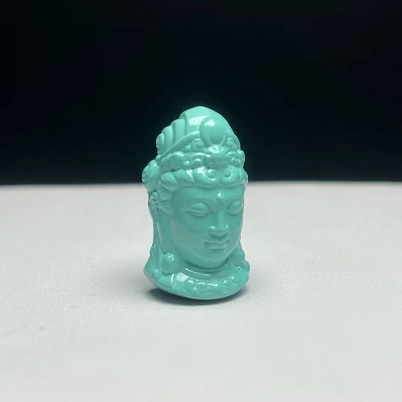 Shiyan High Porcelain Green Guanyin Pendant Imitation Turquoise Unisex King Moon Accessories