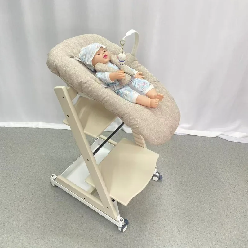 Wielofunkcyjne krzesełko do karmienia dla niemowląt, konwertowalne łóżeczko dla noworodka i siedzisko do karmienia z nosidełkiem dla niemowląt 0-6 miesięcy, przenośny spaniówka