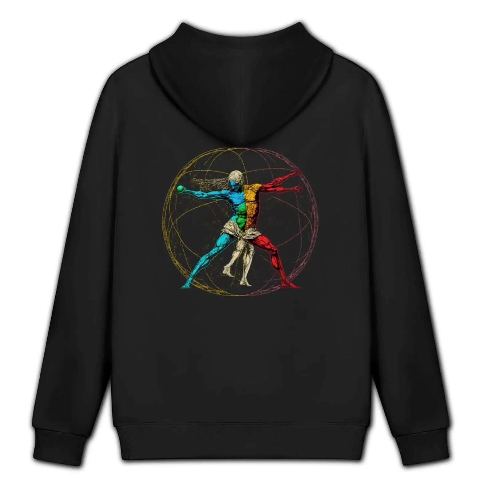 Monde de Vitruve-homme anatomique, anatomie de Vitruve, sweat à capuche Globe 3D chemise à capuche mode hommes vêtements pour hommes sweat à capuche d'automne