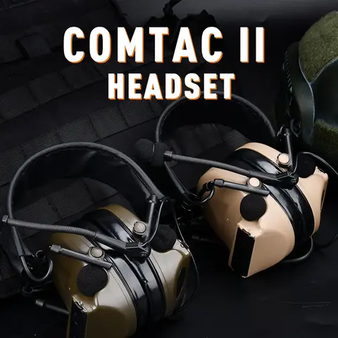 WADSN 전술 C2 Comta 2 헤드셋 통신 야외 사냥 슈팅 헤드폰 Airsoft 액세서리 Kenwood U94 PTT 이어폰