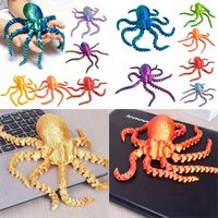 New 3D Printed Octopus with Eight Claws 3D Toys Birthday Gifts Home Desktop Accessiories Tabletop Squid Joint Movable Ornaments