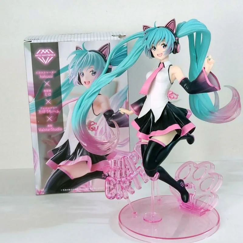 Hatsune Miku Taito Amp Birthday 2021 Happy Ver Cat Ear Figurine Nendoroid Anime Figure Model Toys for Girl Birthday Toys Hobbies