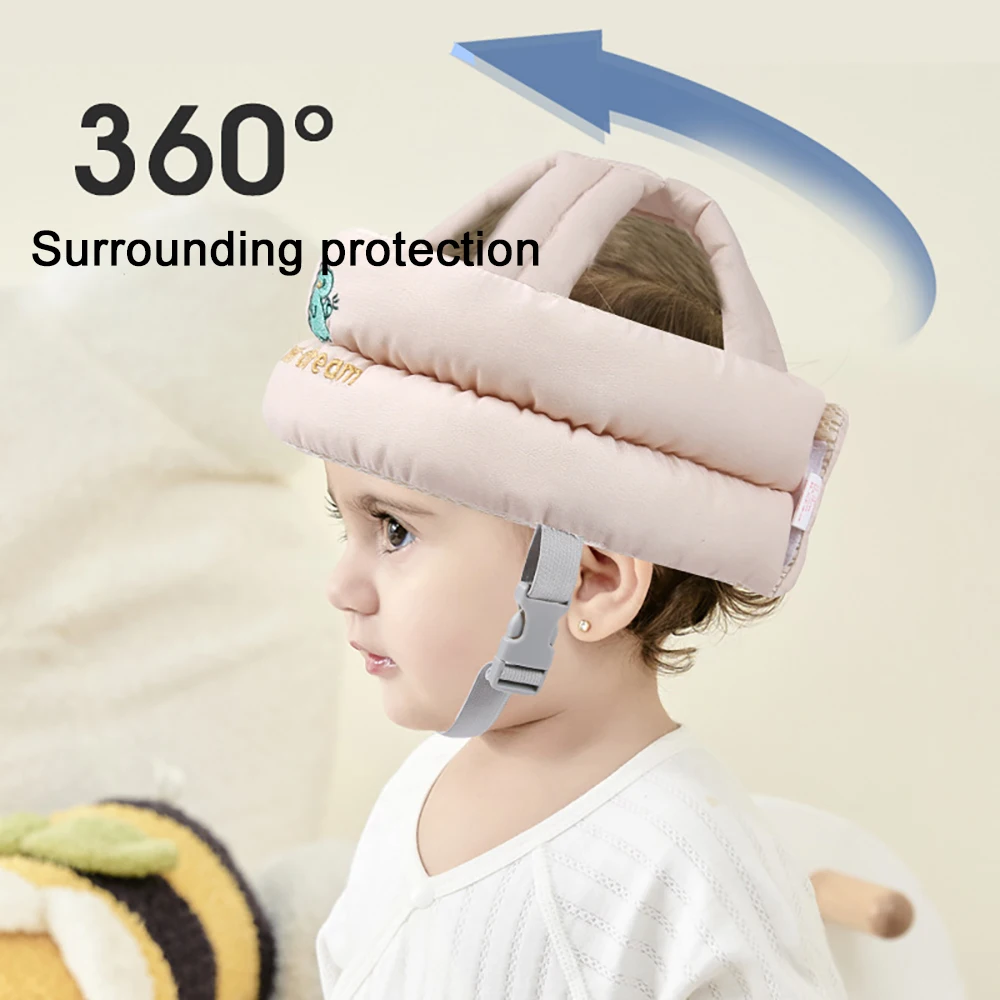 Infant Toddler Cartoon Mesh Safety Helmet Baby Kids Head Protection Hat for Walking Crawling Children Learns To Walk Bump Caps