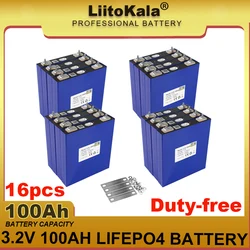 16pcs New 3.2V 100Ah LiFePO4 battery DIY 4s 12V 24V 3C Lithium iron phospha Motorcycle Electric Car Motor batteries duty-free