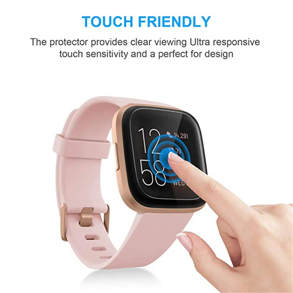 TPU Film For Fitbit Versa 2 3 4 Scratch Proof Screen Protector For Fitbit Sense Sense2 Soft Hydrogel Protective Film (not glass)