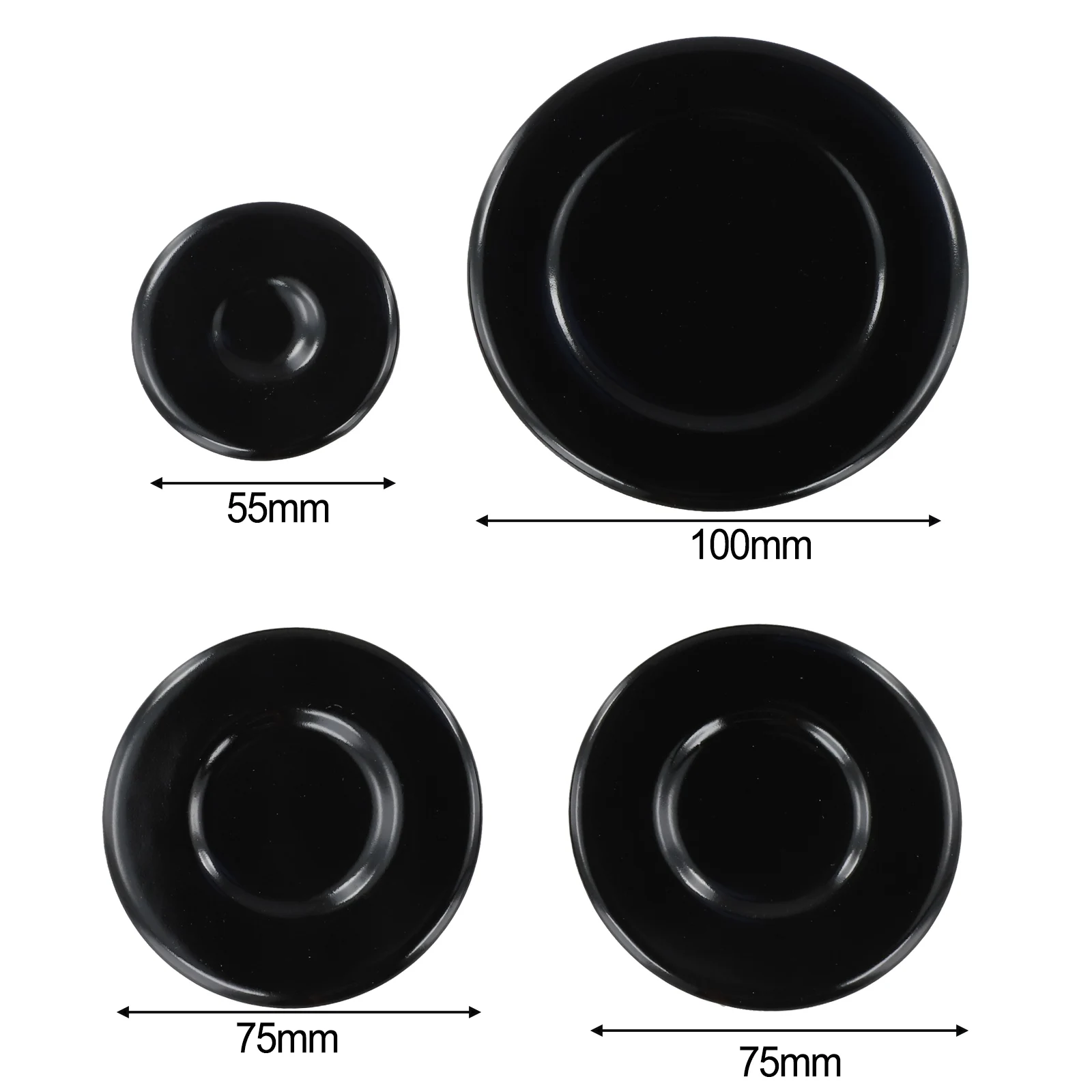75mm 2.95in Diameter Gas Burner Covers Easy Installation Enhanced Heat Distribution Improved Cooking Efficiency