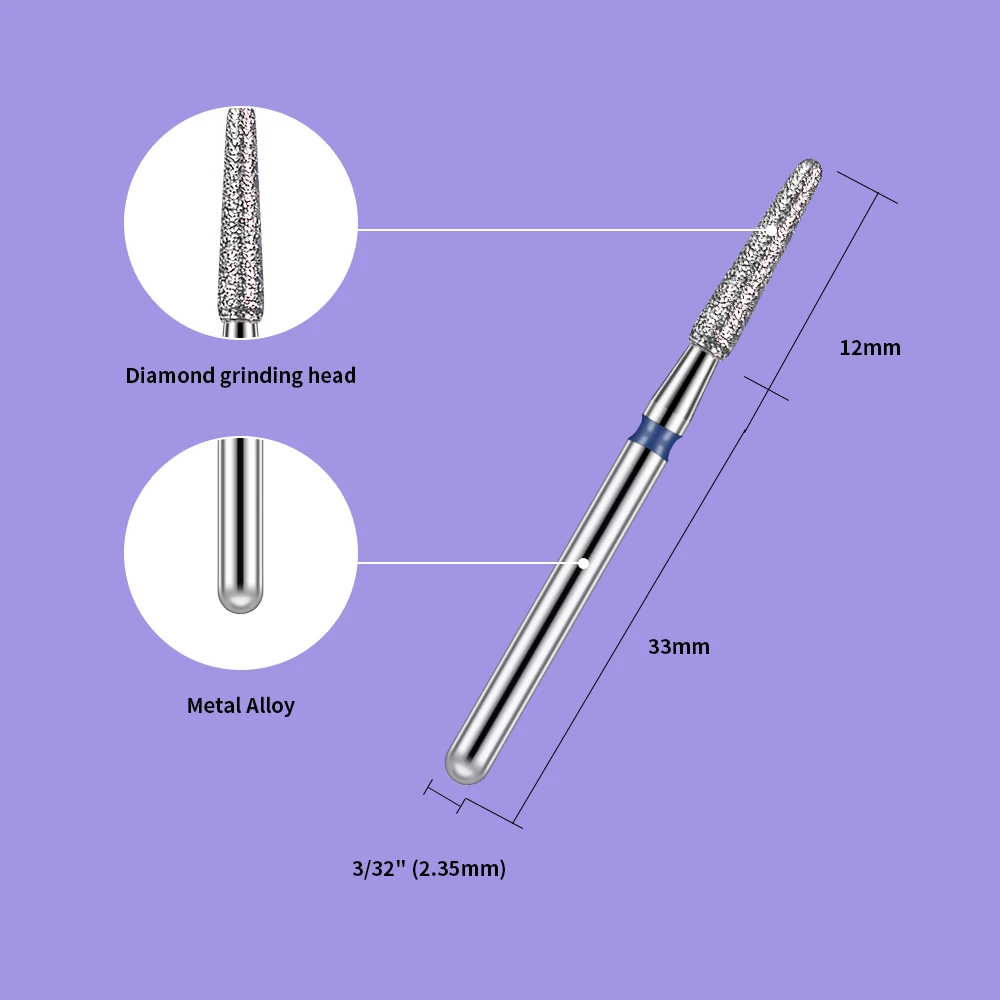 23 tipi Diamond Nail Drill Bit Mill Cutter All For Manicure Machine Bit Tools accessori cuticola pulita per rimuovere il Gel per unghie