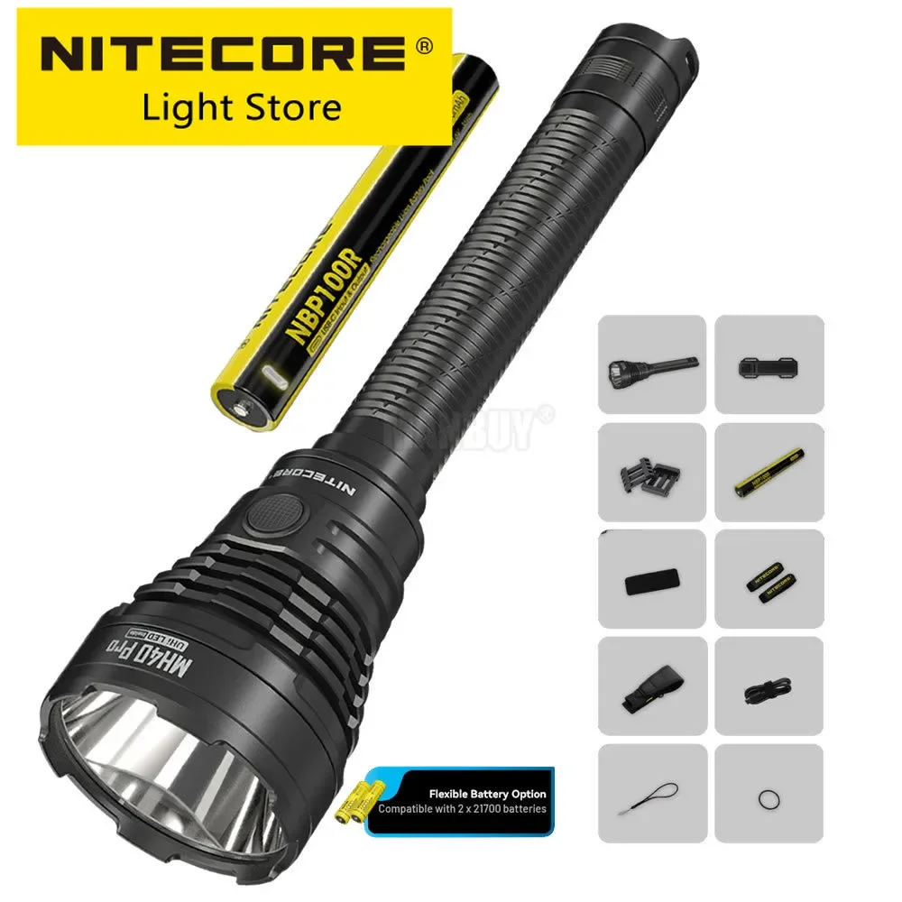 Wholesale Nitecore MH40Pro 3500 LMs USB-C Rechargeable Ultra Bright Long Rang Outdoor LED Flashlight with Wireless Remote Switch