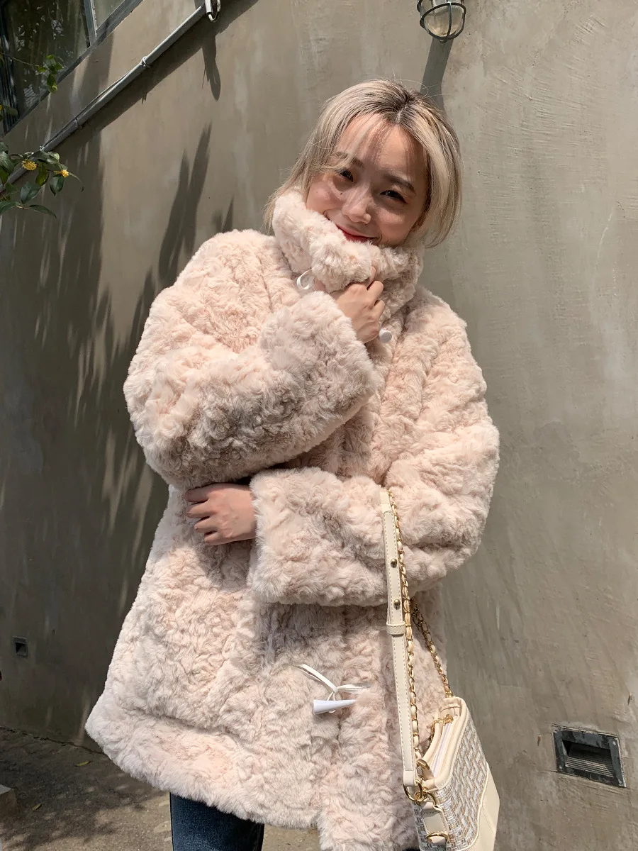 

Faux Fur Top Coats Womens Corduroy-Mix Waistcoat Festival Ladies Kawaii Soft Cotton-Padded Cut Woven Pattern Collarless Elegance