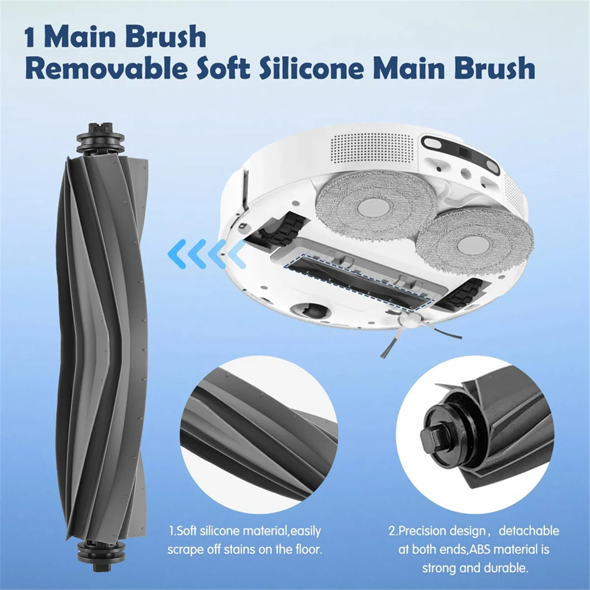 مجموعة الملحقات لـ Dreame L10S Ultra /L10 Ultra جهاز آلي لتنظيف الأتربة فرشاة جانبية رئيسية مرشحات HEPA وسادات ممسحة أكياس الغبار # قادرة على