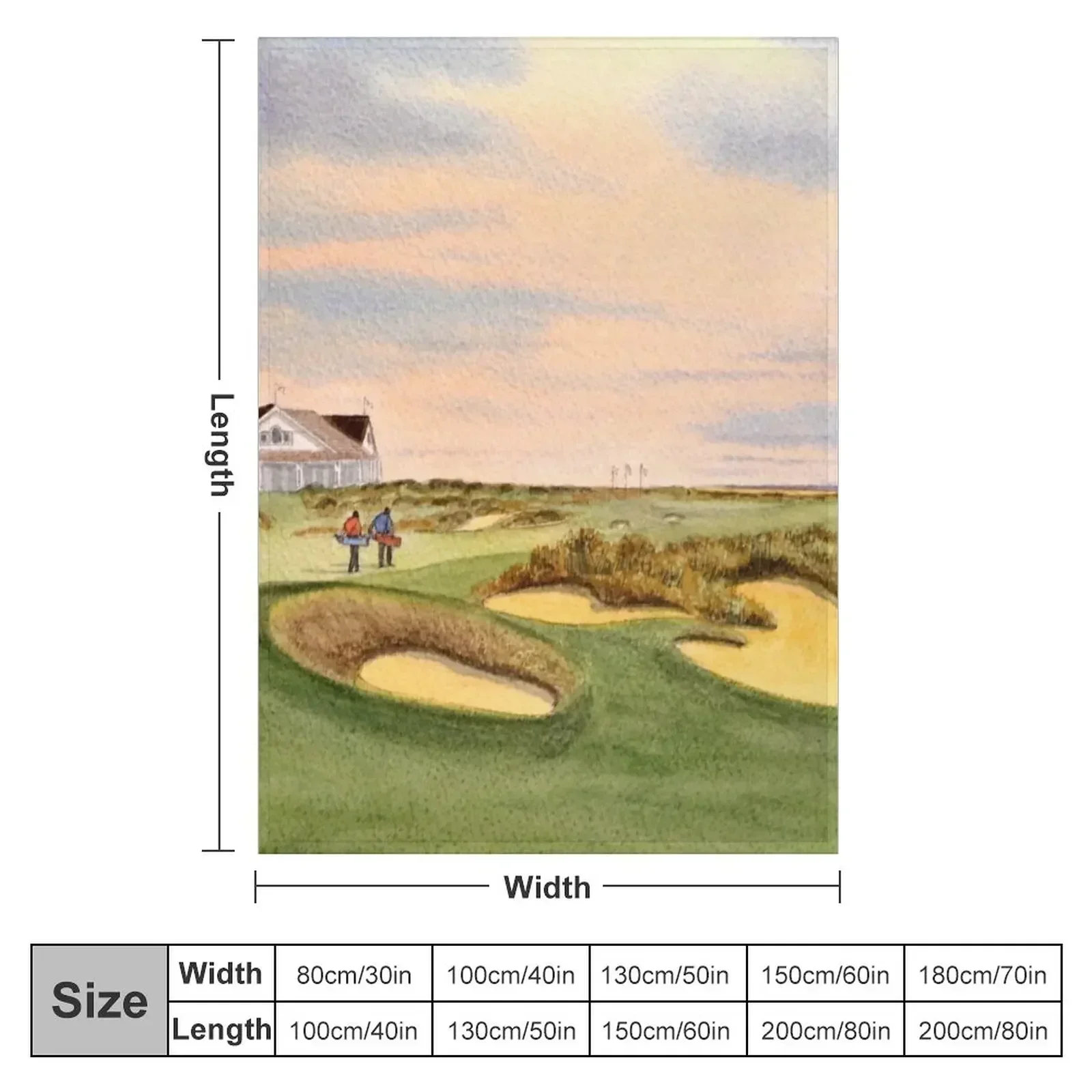 Kiawah Island Ocean Golf Course Throw Blanket Beautifuls Luxury Designer Thin Decoratives Plush For Decorative Sofa Blankets
