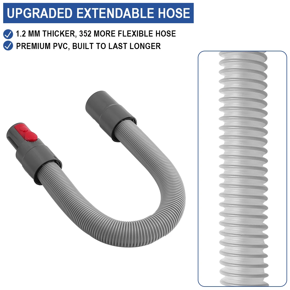 For Dyson Cordless Vacuum V7 V8 V10 V11 V12 V15 Extension Hose Part Flexible Crevice Tool Flat Suction Nozzle Head Accessories