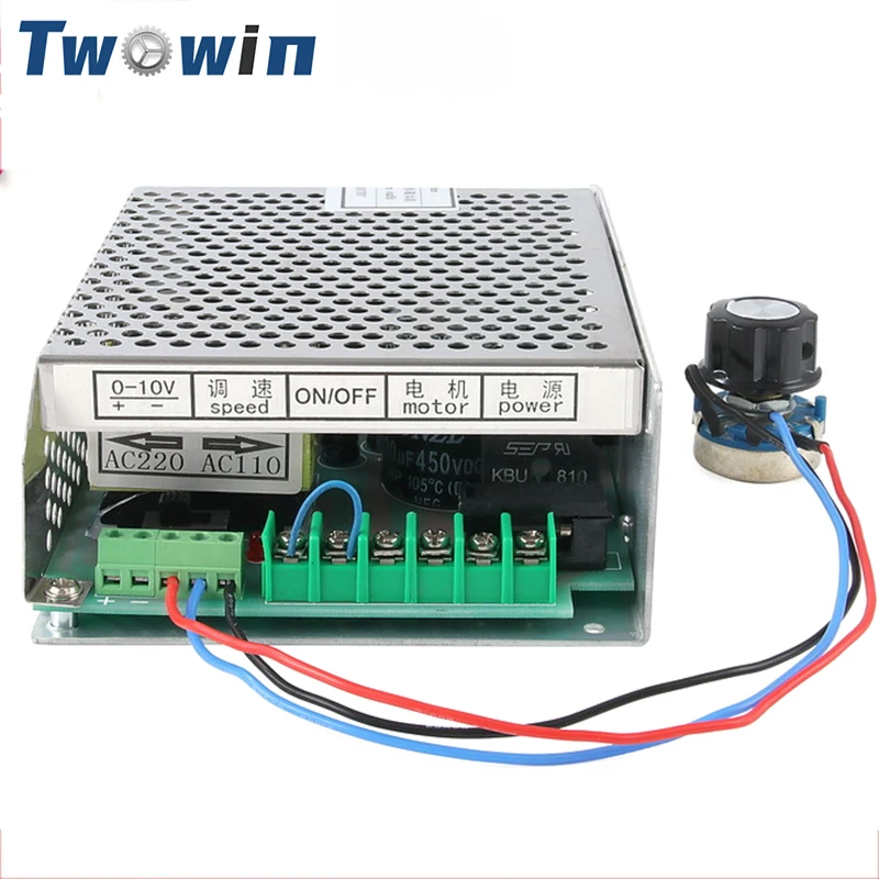 TWOWIN 500W Power Supply Speed Control 6A Mach3 for 220V 110V 0.5KWER11 CNC Spindle Motor Tools