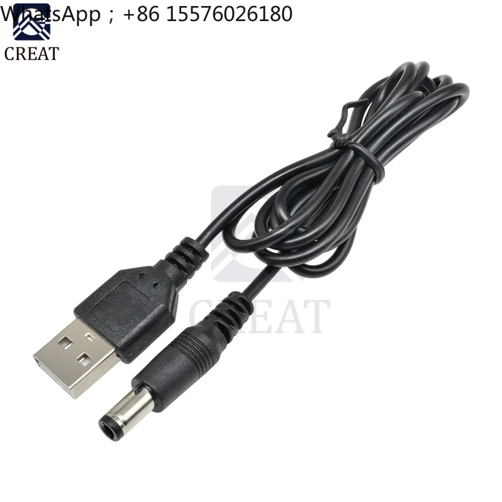 USB 2.0 Male A To DC 5.5mm x 2.1mm 80cm Plug DC Power Supply Cord Cable Power Small Devices From Computer or Other USB Port