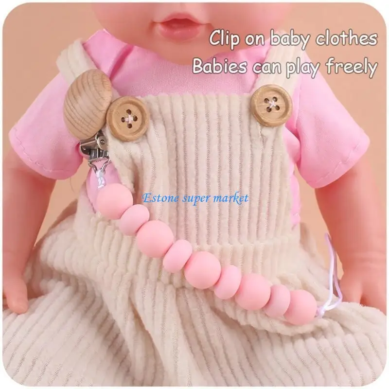 

090B Colorful Silicone Pacifier Clip BPA Pacifier Holder for Baby Boys & Girls