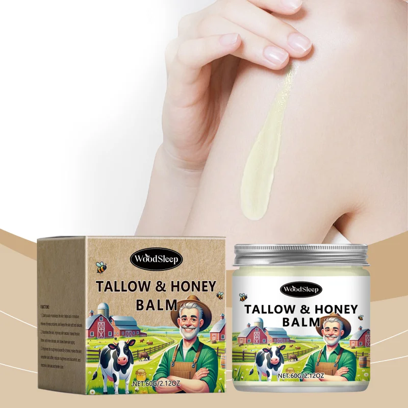 

Beef Tallow Honey Skin Moisturizing Cream Hydrates Nourishes Dry Skin Improves Skin Texture Daily Body Care Cream