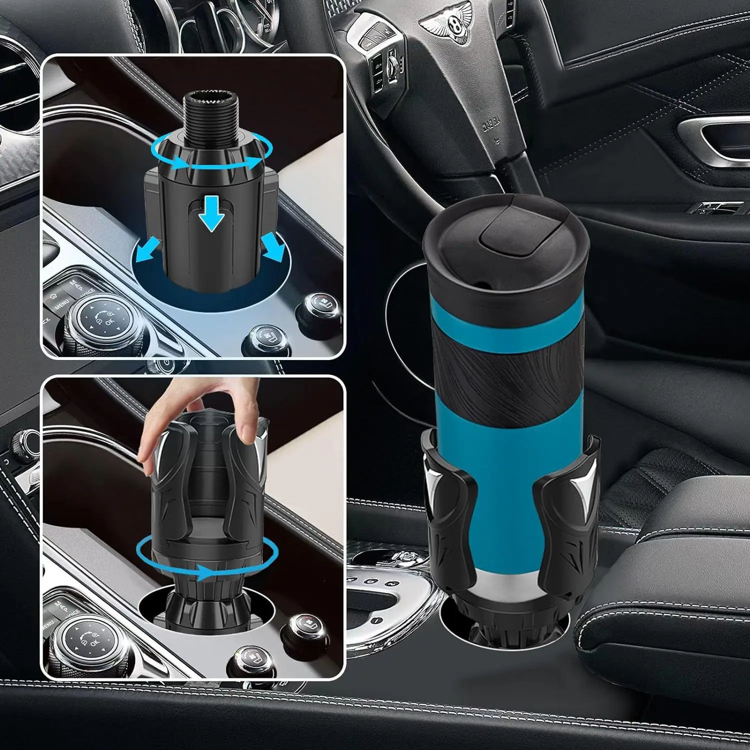 Cup Holder Expander for Car Expandable Multifunctional Car Cup Holder Suitable for Coffee Water Juice Tea