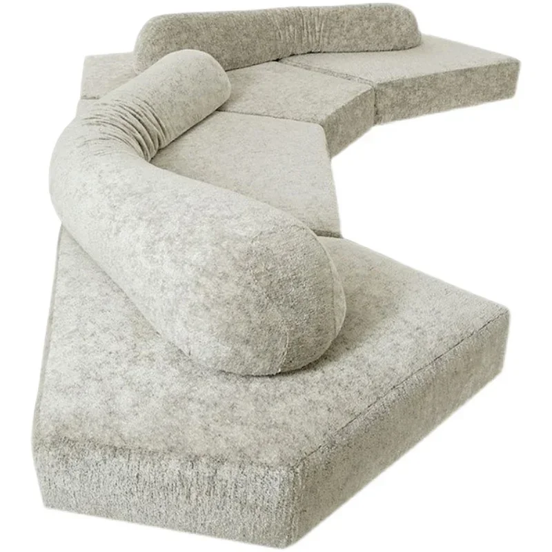 light luxury rock sofa living room special-shaped personality module corner combination fabric curved sofa