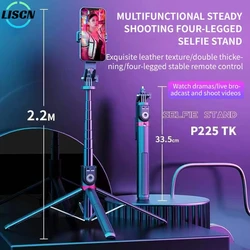 Xiaomi Bluetooth Selfie Stick 2.2m treppiede fotocamera Stick con telecomando per Livestream Selfie Photography con luce di riempimento