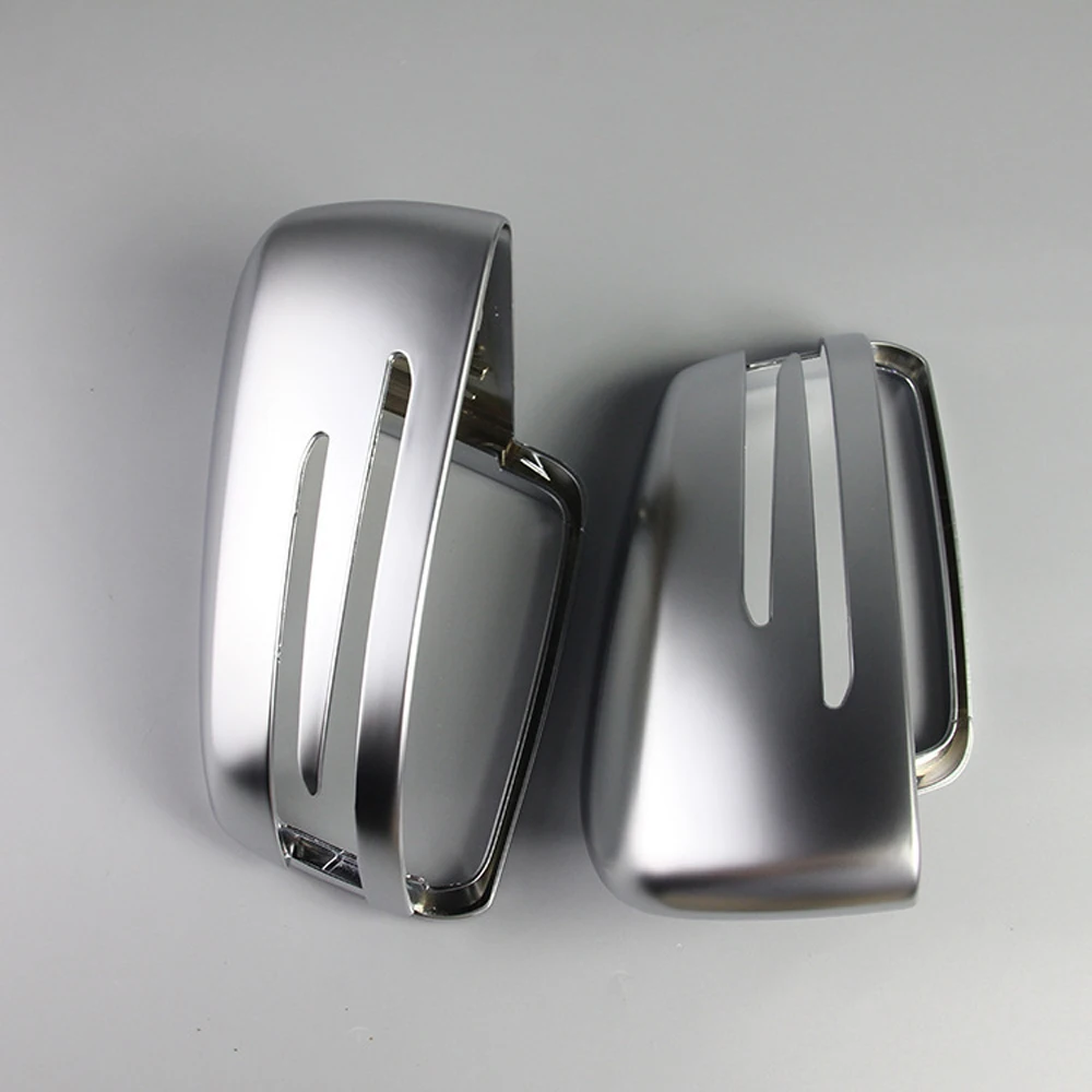 Rearview Mirror Covers Matte Silver For Mercedes-Benz W204 E W212 W176 W246 CLS C218 GLA X156 A C E S series