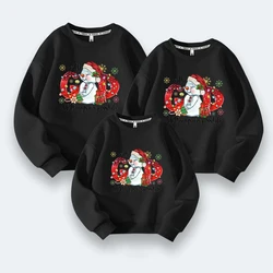 New 2024 Christmas Family Sweater Mom Kids Matching Outfits Knitwear Long Sleeve Jacquard Jumper Mommy and Me Clothes Xmas Look