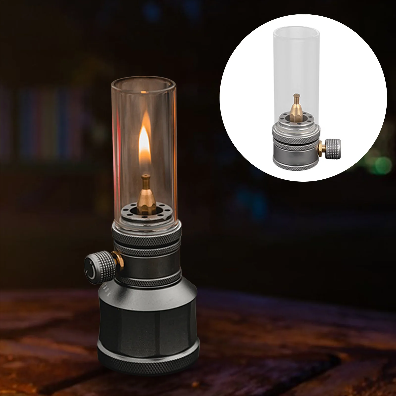 Portable Camping Gas Lamp Energy Saving Gas Light Mini Candle Lamp Outdoor Tent Lantern for Home Dinner Decor Travel Hiking