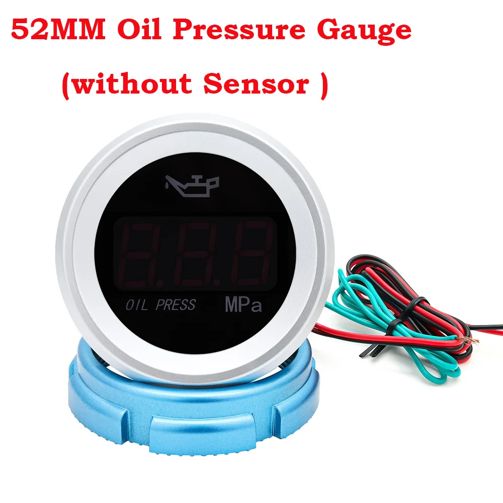 52mm Wassertemperaturanzeige Auto Digital Meter LED-Anzeige Kraftstoffstandsanzeige Voltmeter Öldruckmesser mit Alarmfunktion – Detail 9